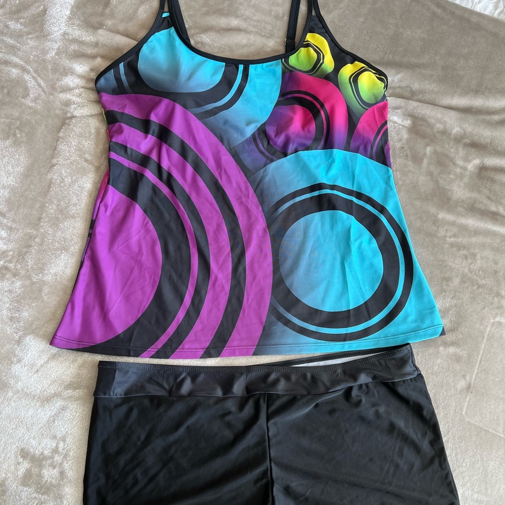 Plus size 2x Two pce set Tankini and Boxer shorts